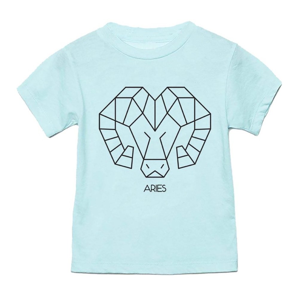Zodiac T-shirt - Aries - Mint Blue Green -2T-5T
